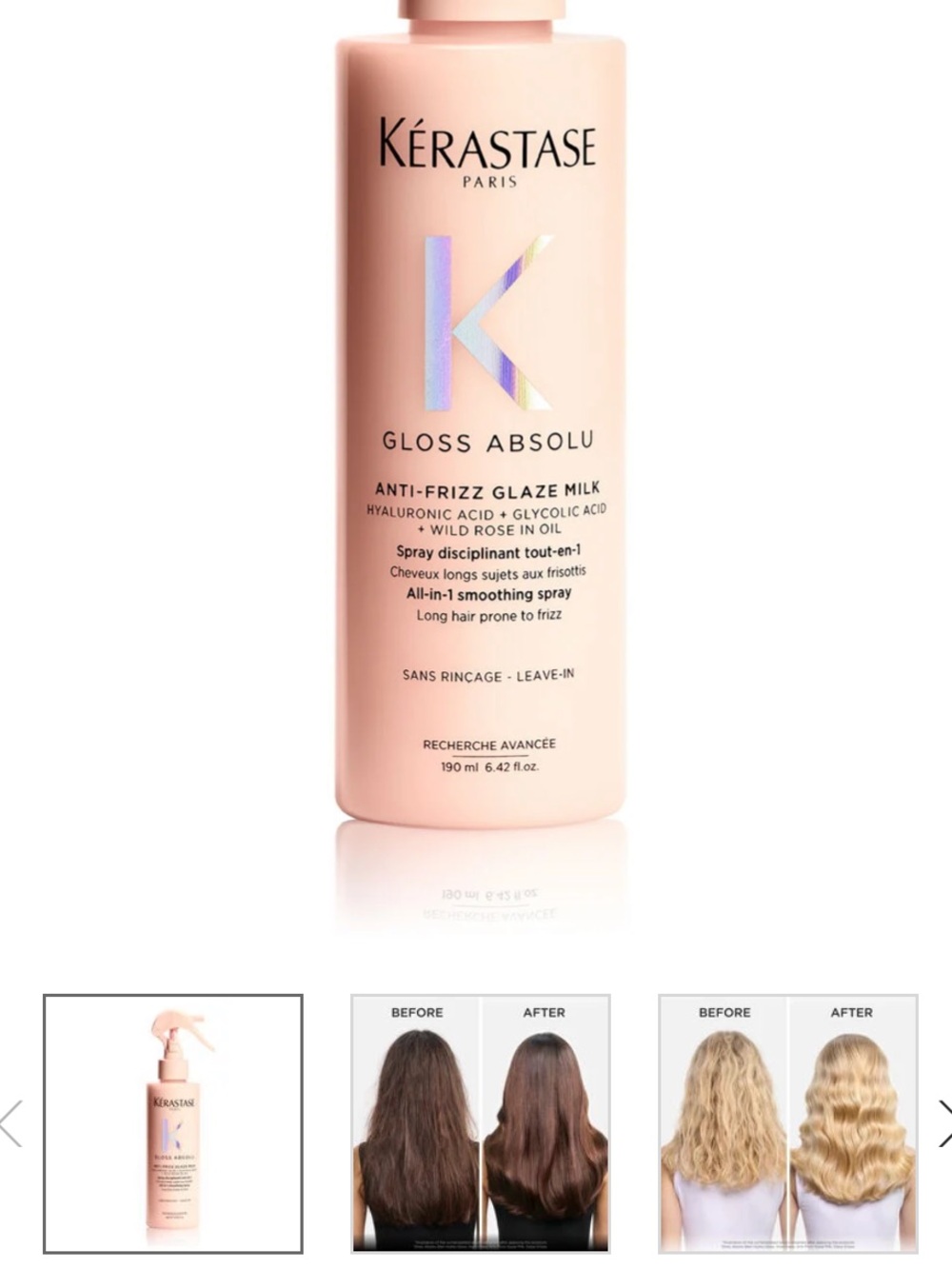 Kerastase Gloss Absolu Anti-Frizz Glaze Milk and Glaze Drops - Picture 6 of 6